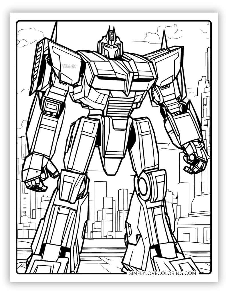 Transformers Coloring Pages Free PDF Printables Simply Love Coloring