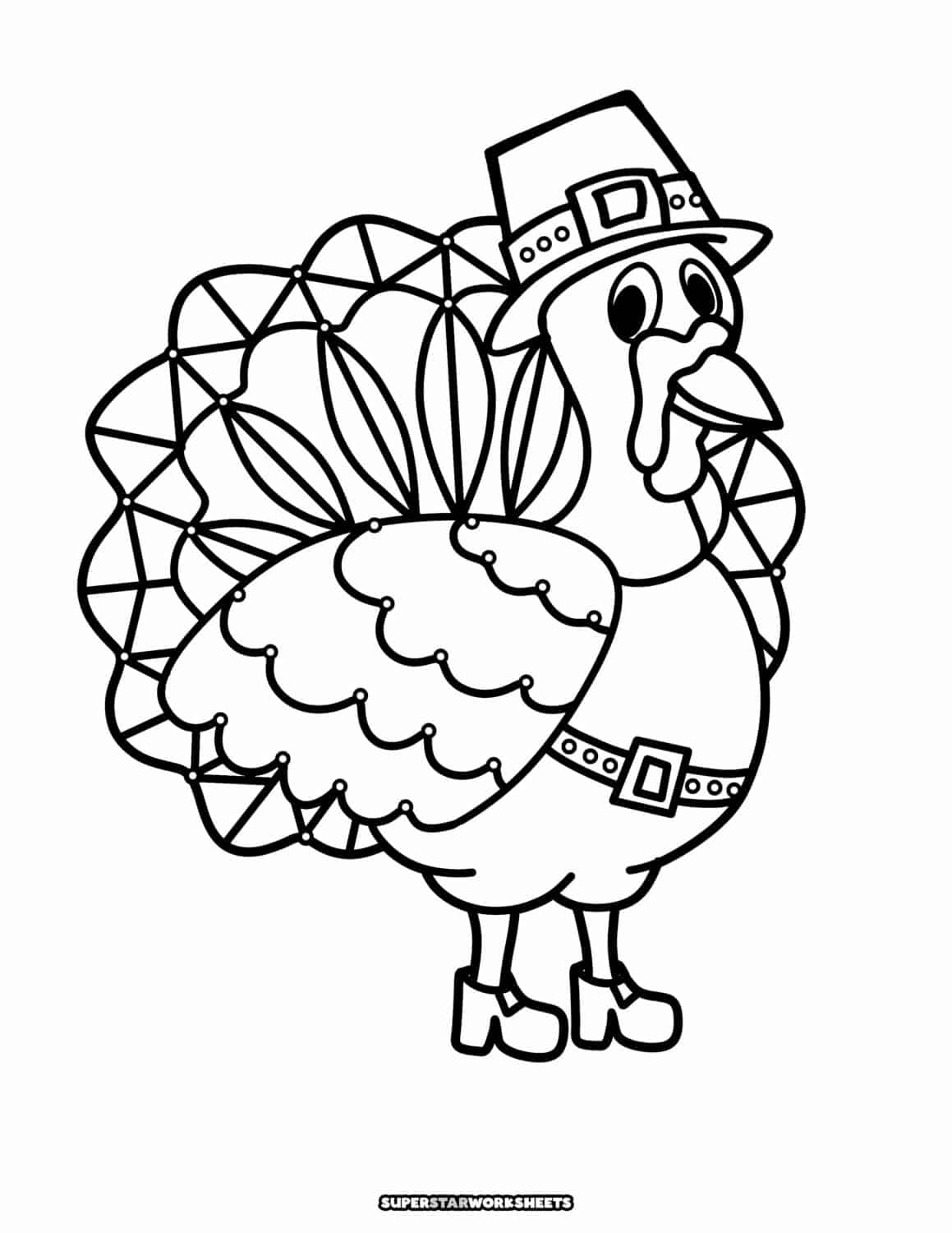 Turkey Coloring Pages Free Printables Superstar Worksheets