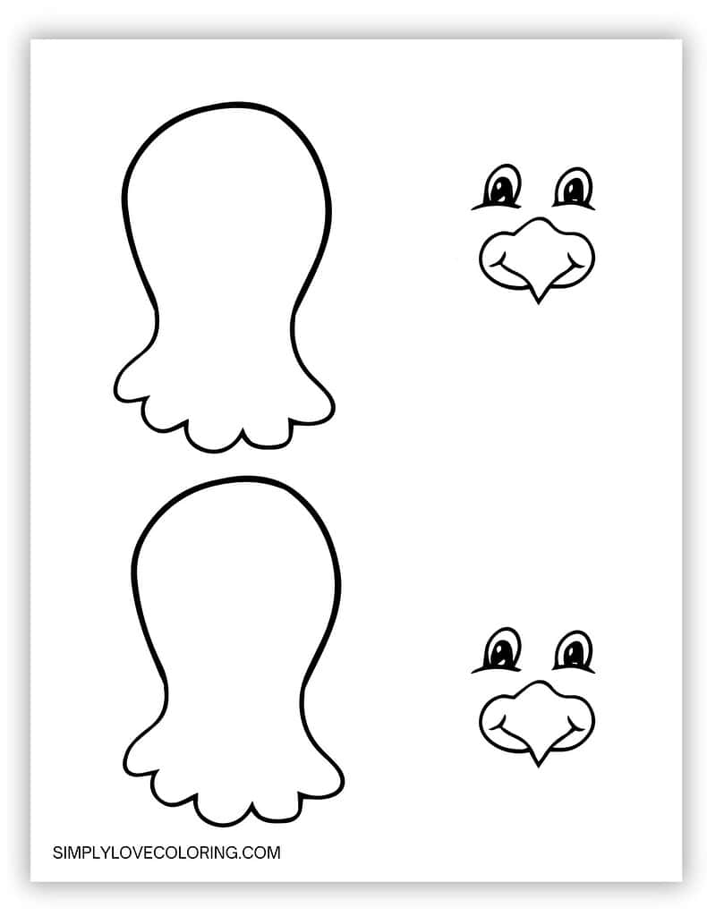 Turkey Templates Free PDF Printables Simply Love Coloring