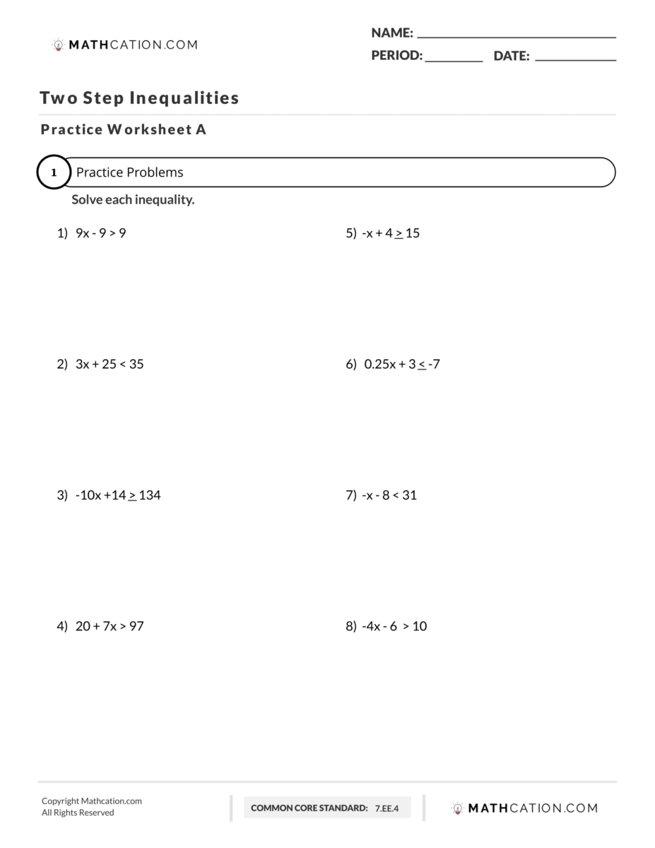 solving inequalities worksheet solving inequalities worksheet