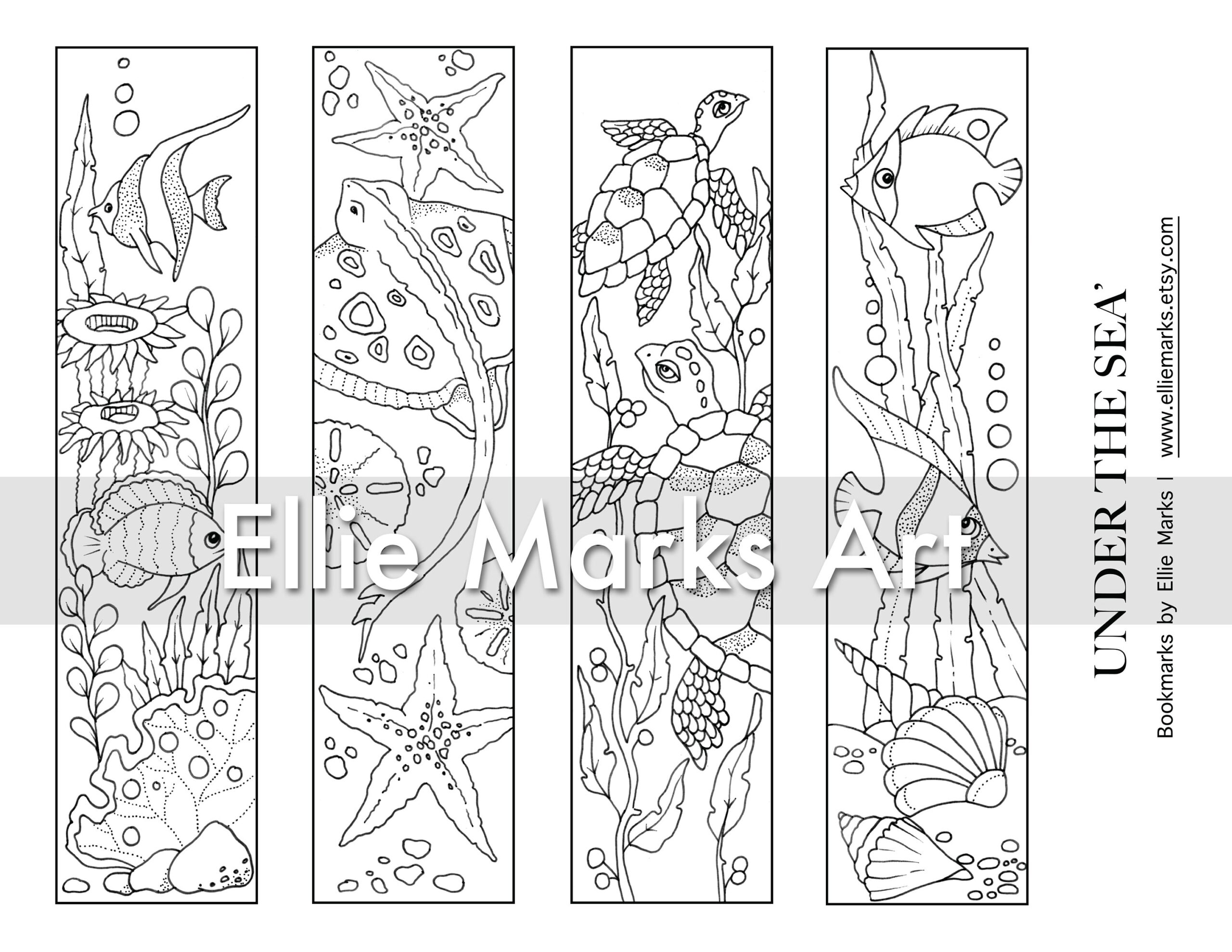 Under The Sea Ellie Marks Premium Coloring Coloring Bookmarks Printable Adult Colouring Pages Book Instant Download Illustration PDF Etsy Under The Sea Ellie Marks Premium Coloring Coloring Bookmarks Printable Adult Colouring Pages Book Instant Download Illustration PDF Etsy