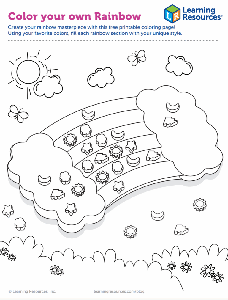 Unleash Your Child s Creativity With Learning Resources Color Your Own Rainbow Printable