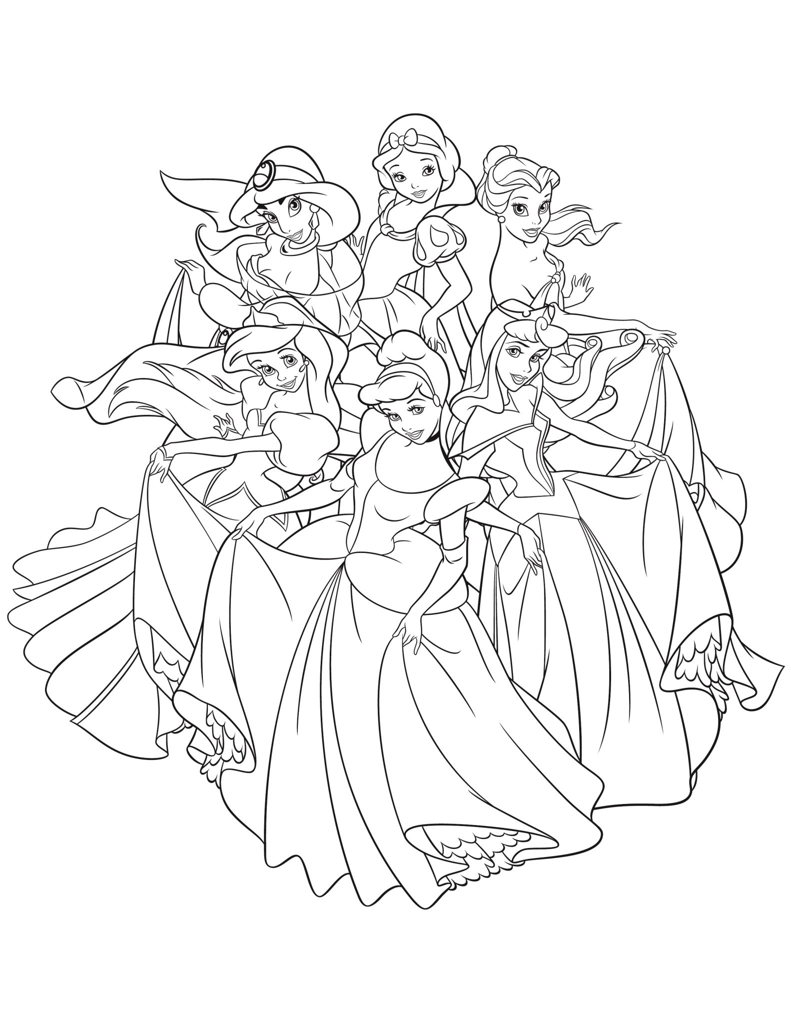 disney princess coloring sheets free printable