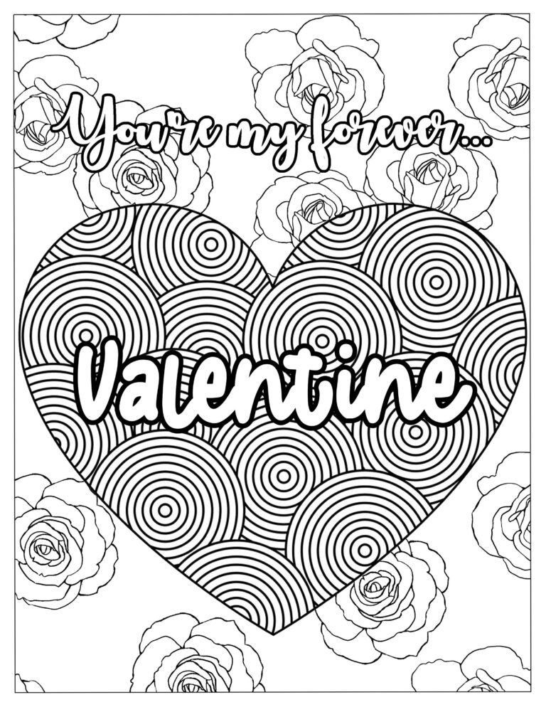 Valentine s Day Coloring Pages Valentine s Day Gift Printable Coloring Pages For Valentine s Day Coloring Pages For Girlfriend Wife Etsy