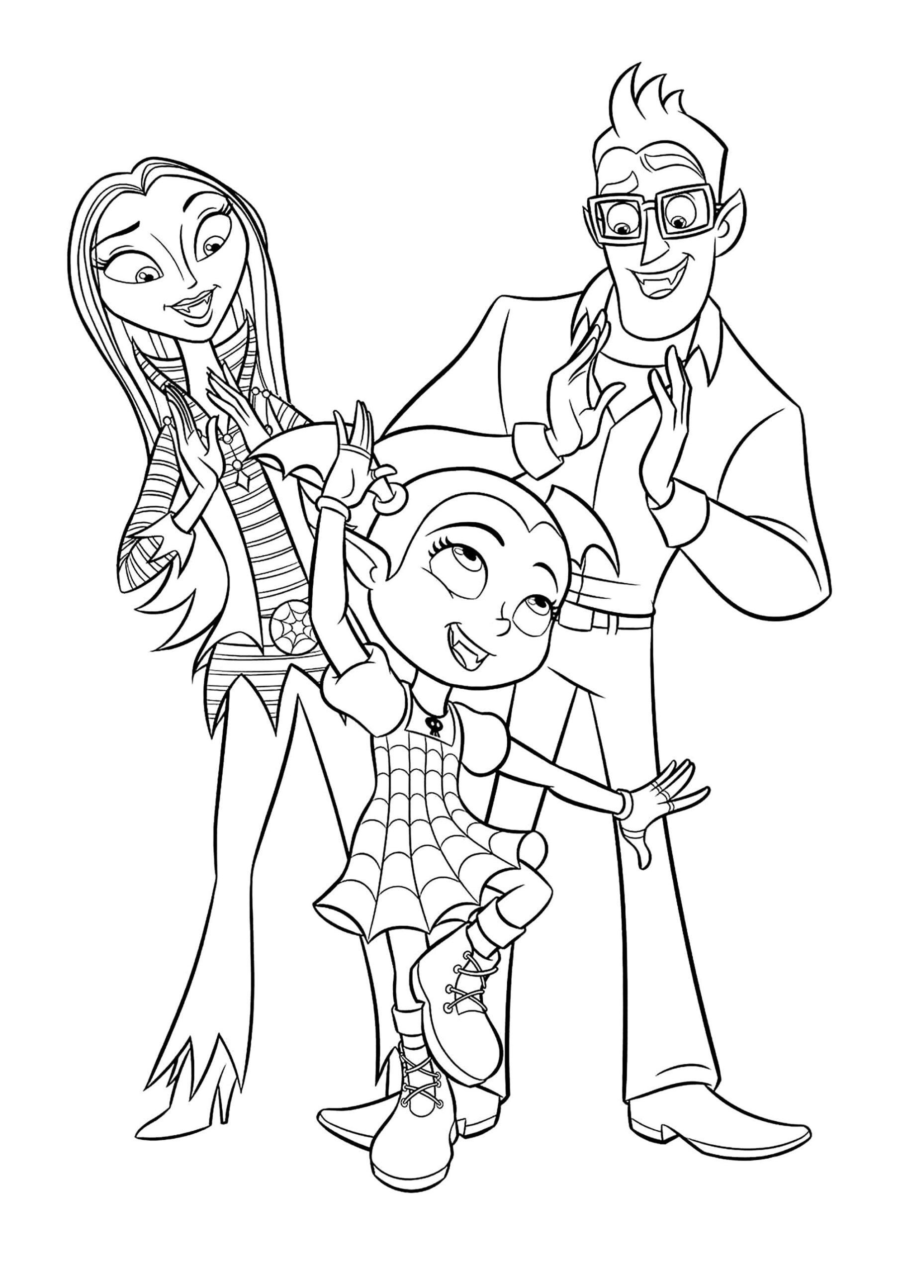 Vampirina And Her Parents Vampirina Coloring Pages