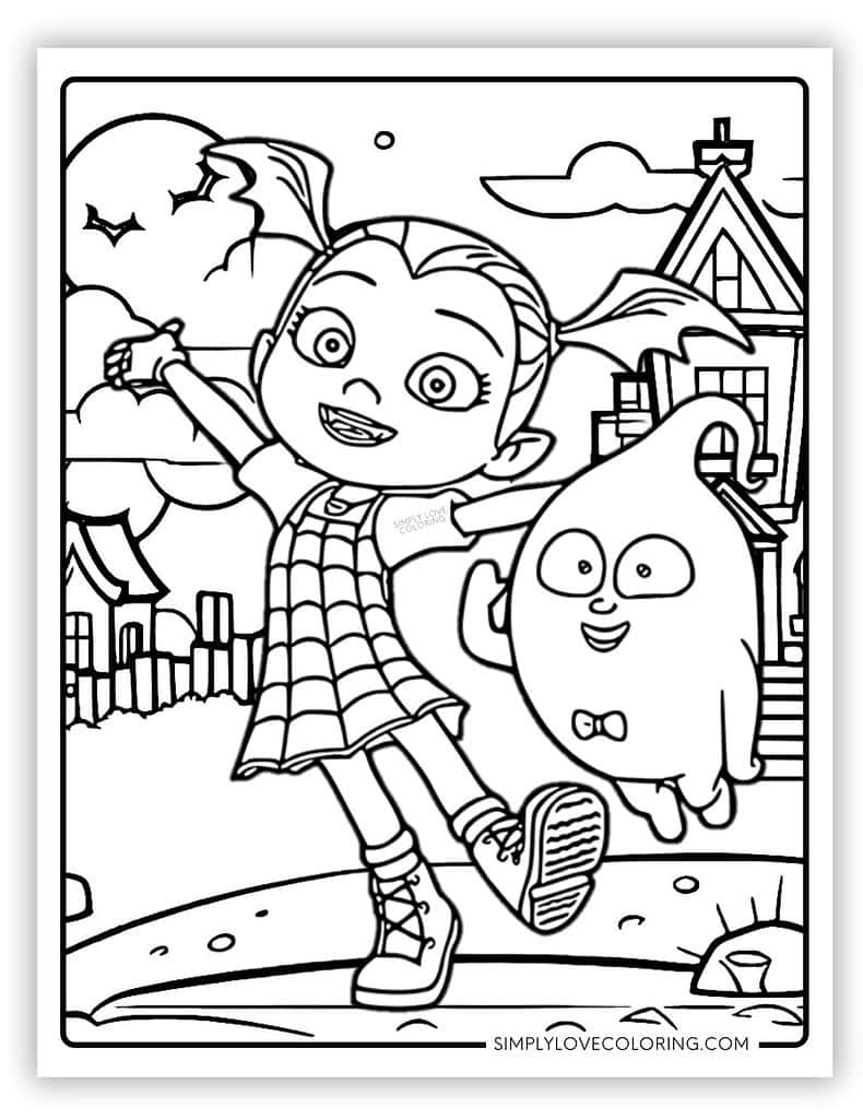 Vampirina Coloring Pages Free PDF Printables Simply Love Coloring