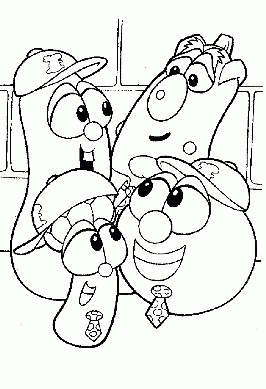 veggietales coloring page printable