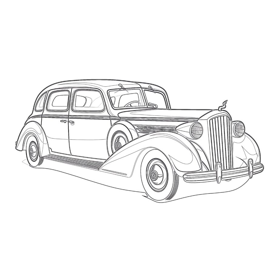 free printable antique car coloring pages