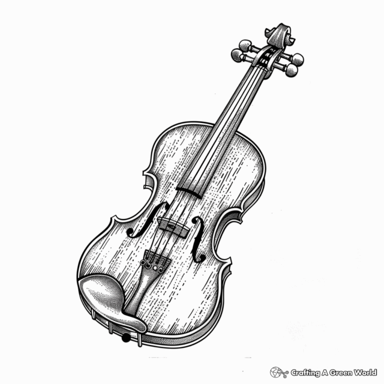 Violin Coloring Pages Free Printable 