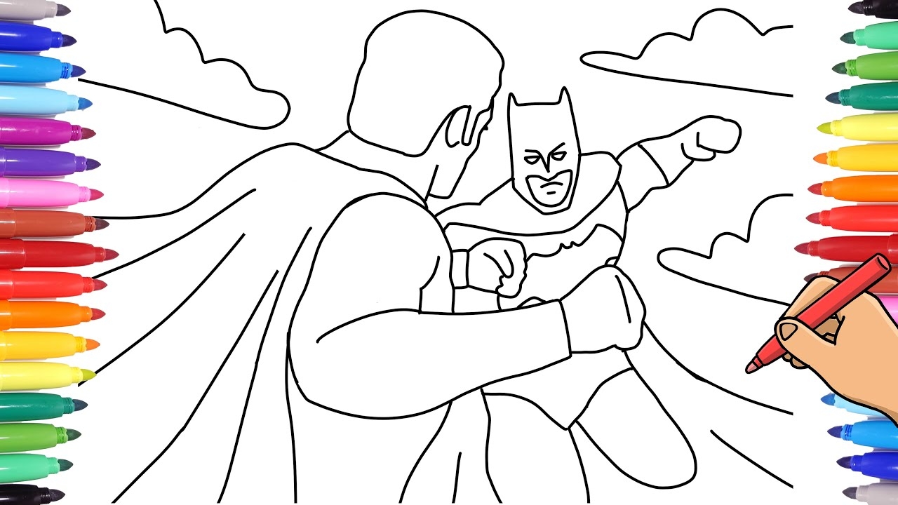 batman vs superman coloring pages printable