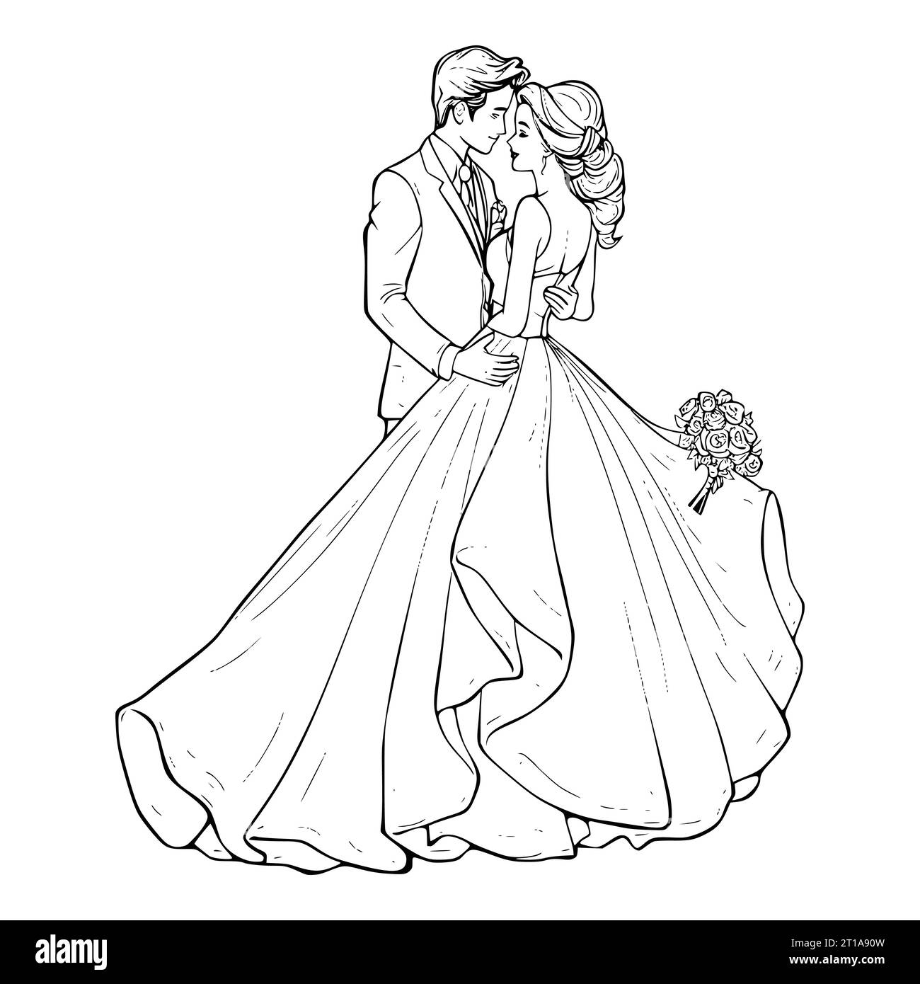 Wedding Coloring Pages Printable Cut Out Stock Images Pictures Alamy