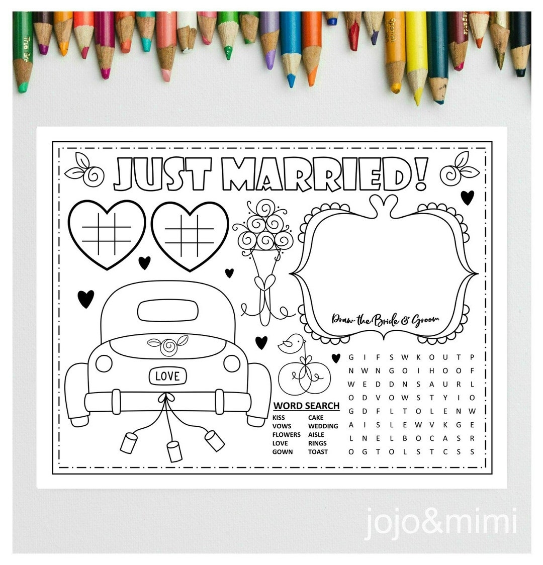 printable wedding coloring pages