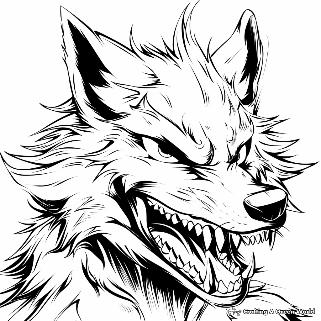 Wolf Anime Coloring Pages Free Printable 