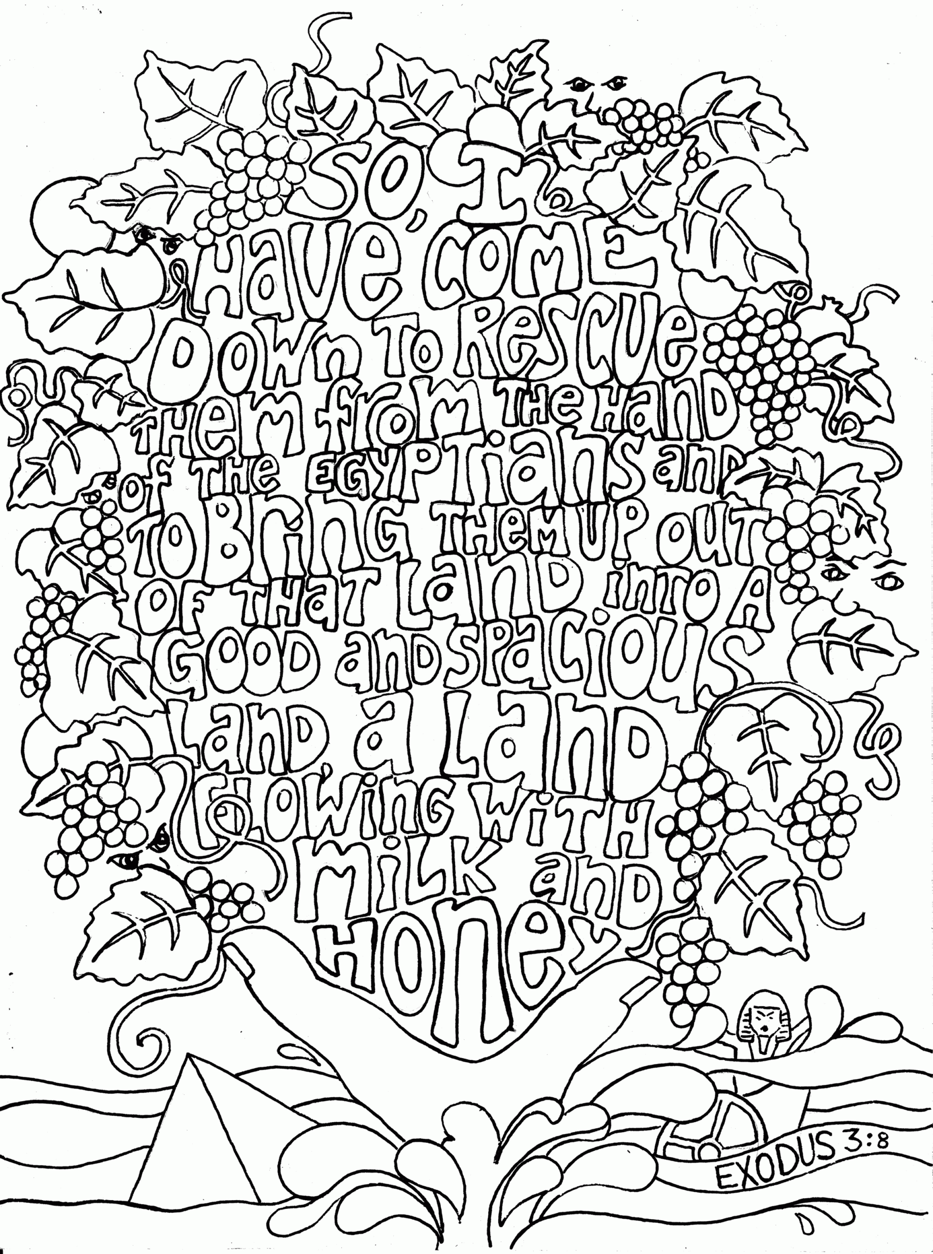 word coloring printables for adults