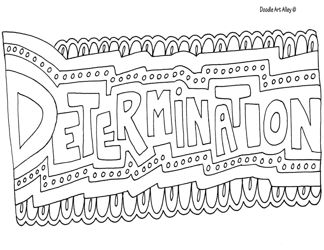 Word Coloring Pages DOODLE ART ALLEY