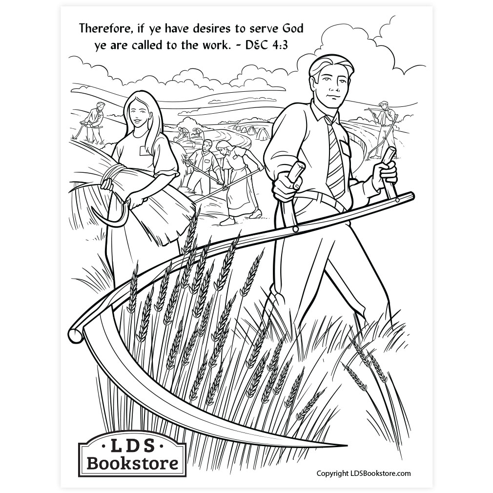 Ye Are Called To The Work Coloring Page Printable Doctrine And Covenants Coloring Page