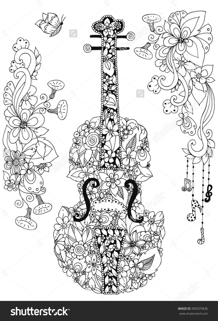 violin coloring pages printable violin coloring pages printable